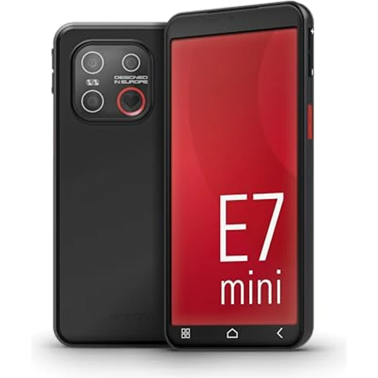 Emporia emporiaSMART.7mini Senioren-Smartphone, Android 15, 5,45" Touchdisplay, Notruftaste, 6 GB RAM, 128 GB Speicher, schwarz – Bild 1