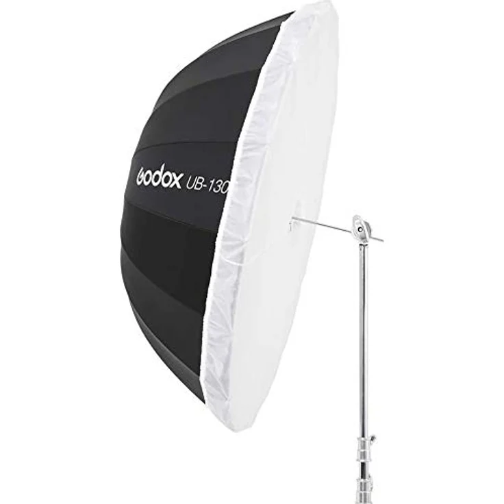 Godox UB-130S Parabolischer Innenschirm mit Reflektor-Regenschirm, Studio-Licht, 130 cm, silberfarben – Bild 5