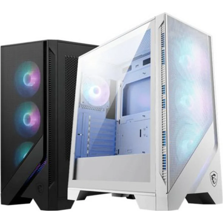 MSI PC-Gehäuse MAG FORGE 320R AIRFLOW, Schwarz, mit optimaler Luftzirkulation – Bild 1