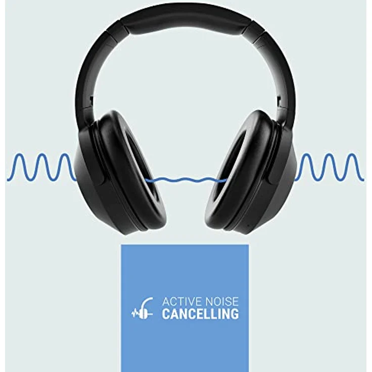 Energy Sistem Headphones BT Travel 6 ANC Kopfhörer, kabellose Helme, Schwarz - Active Noise Cancelling, Isolierkissen, Quick Charge – Bild 2
