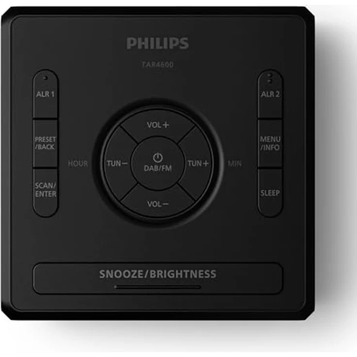 Philips TAR4600, Dual Alarm DAB/FM Radiowecker mit USB-C-Ladeanschluss, hochglänzendes LCD-Display, sanfter Weckton, Sleep-Timer, batteriesicher – Bild 2
