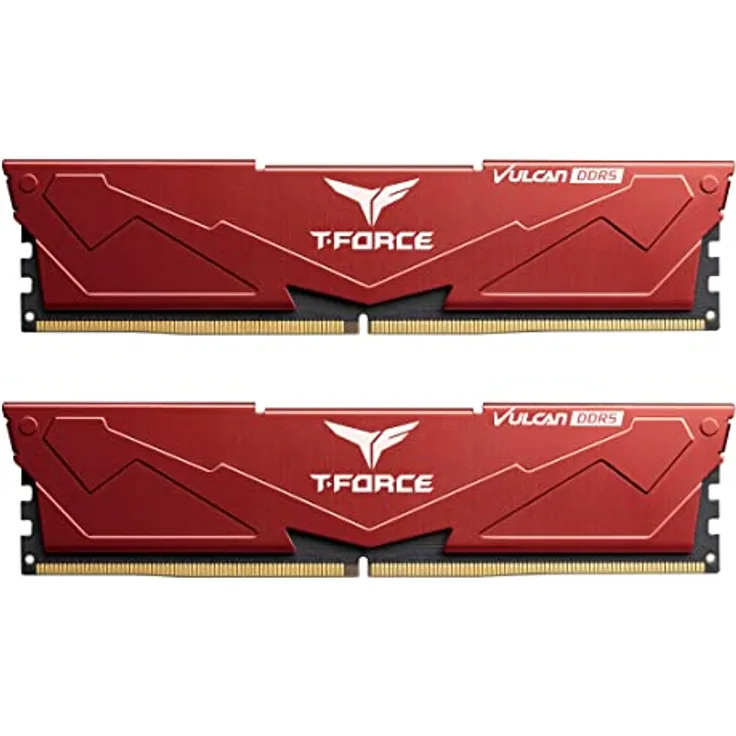 TEAMGROUP RAM Team D5 6400 32GB C40 Vulcan Red K2, Hochleistungs-Arbeitsspeicher