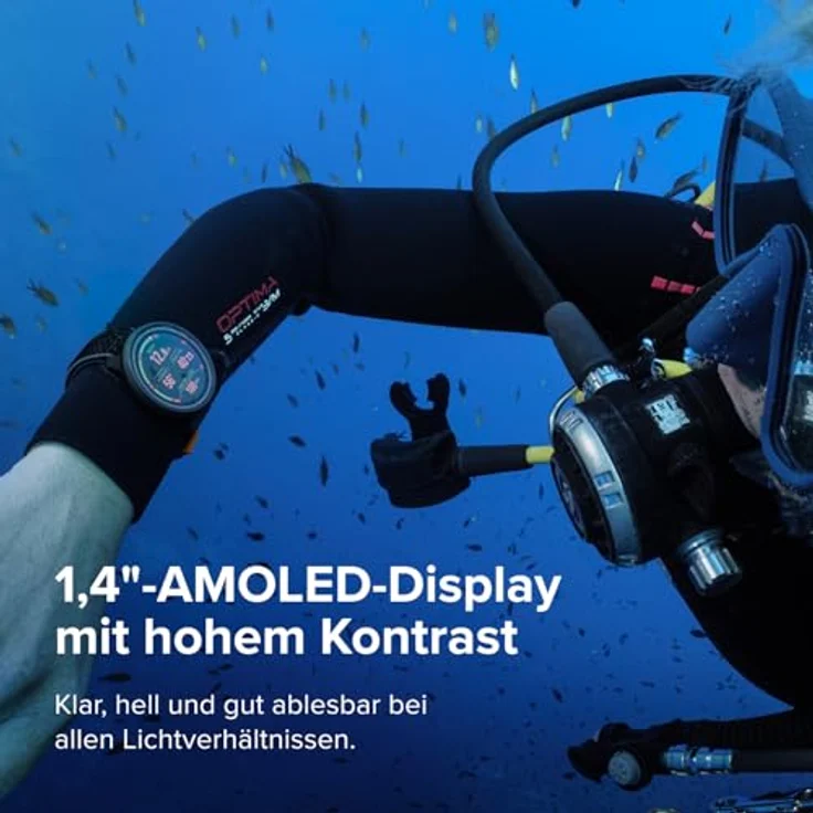 SUUNTO Nautic S, Tauchcomputer mit AMOLED-Bildschirm, 60 Stunden Tauchzeit, 80 Meter wasserdicht, GPS, Offline-Karten, drahtlose Gasanalysen, Suunto APP – Bild 3