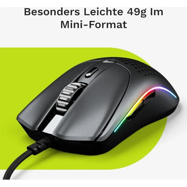 Glorious Model O 2 Mini Gaming Maus, RGB - schwarz, 26.000 DPI, 49g, kabelgebunden – Bild 3