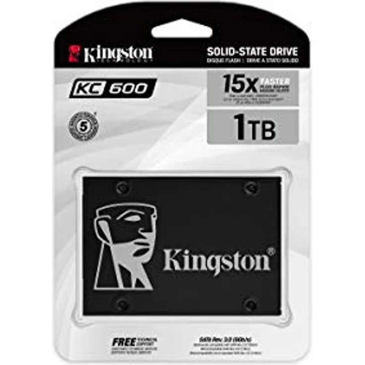 Kingston KC600 - Solid-State-Disk - verschlüsselt - 1 TB - intern - 2.5 Zoll (6.4 cm) - SATA 6Gb/s - 256-Bit-AES - Self-Encrypting Drive (SED), TCG Opal Encryption (SKC600/1024G) – Bild 4