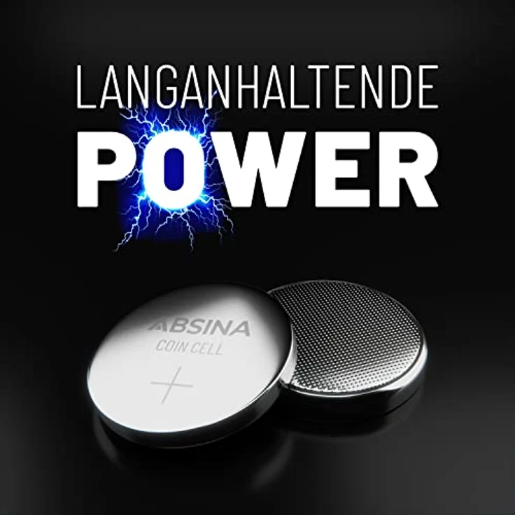 ABSINA CR2450 Knopfzelle 5er Pack - Auslaufsicher & Lange Haltbarkeit - CR 2450 3V Knopfzellen, Batterie 2450, 2450 Batterie – Bild 4
