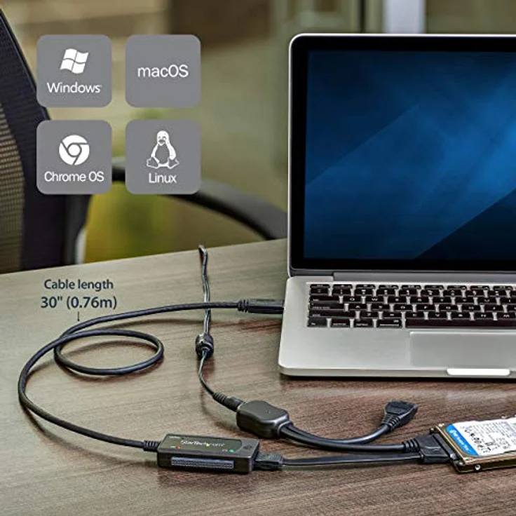 StarTech.com USB 3.0 auf SATA - IDE Festplatten Adapter- Konverter - USB zu SSD HDD Adapter Kit – Bild 4