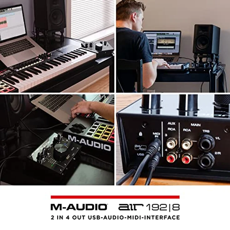 M-Audio AIR 192|8 - 2-in-4-out-USB Audio - MIDI-Schnittstelle mit ProTools und Ableton Live Recording Software mit Studio Effekten & Instrumenten – Bild 7