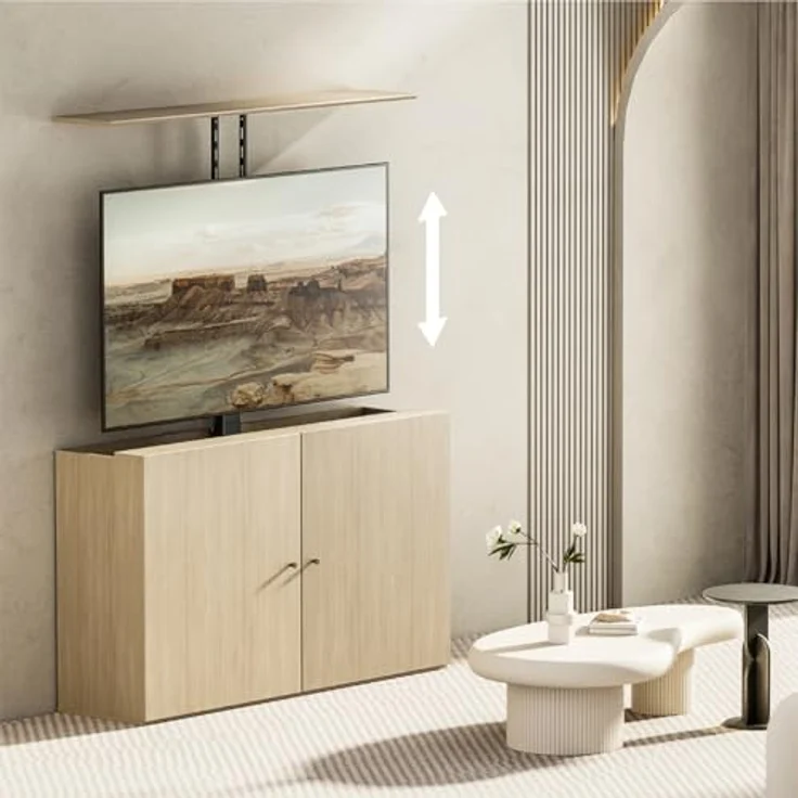 my wall TV Lift HP66-2L, Möbel- & Deckenmontage mit Fernbedienung, App & Sprachsteuerung, für 37"-65" (94-165 cm), bis 60 kg, mit Antikollisionsfunktion – Bild 3