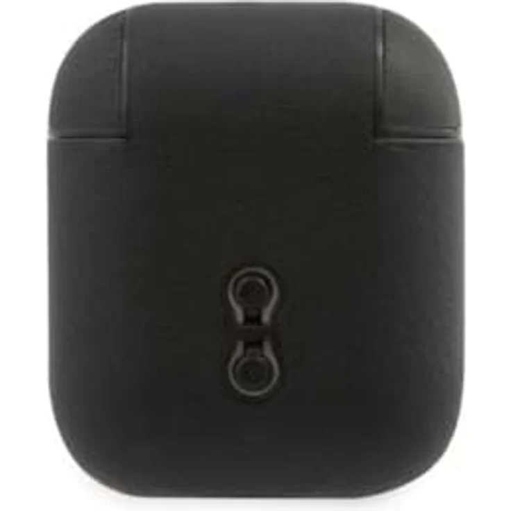 BMW BMA2SSLBK Hülle für AirPods, Schwarz aus Echtleder mit Silbernem Logo – Bild 2