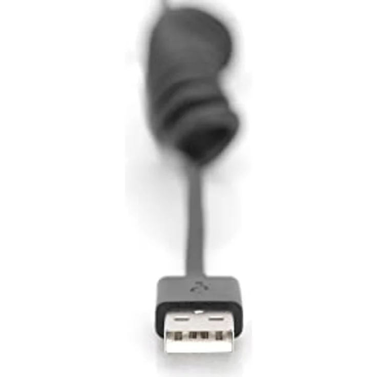 DIGITUS USB 2.0 Spiralkabel, USB-A auf USB-C, flexibel bis 1 m, schwarz, Datenrate bis 480 Mbit/s – Bild 7