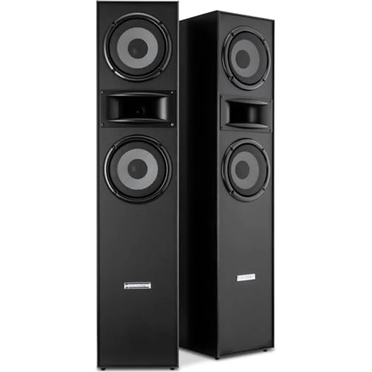 McGrey HTS-65320 BK 3-Wege HiFi Standlautsprecher Paar - 160W RMS - 2x 6,5" Mittel-, Tieftöner - 1" Hochtöner - Bassreflex-Konstruktion - Holzoptik schwarz – Bild 4