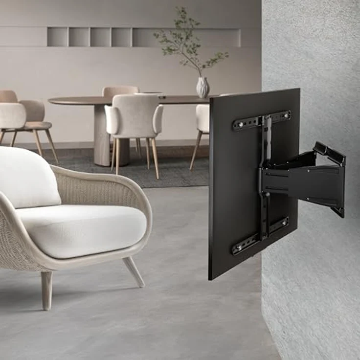 ACT AC8357, TV Wandhalterung schwenkbar für 43-90 Zoll Fernseher, ultraflach 1,95-25 cm, VESA 600x400, neigbar ±15°, schwenkbar ±30°, max. 50kg – Bild 3