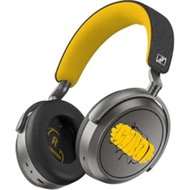 Sennheiser Momentum 4 Wireless 80th Anniversary Edition, Kopfhörer mit erstklassigem Sound, Schwarz-Gelb – Bild 4