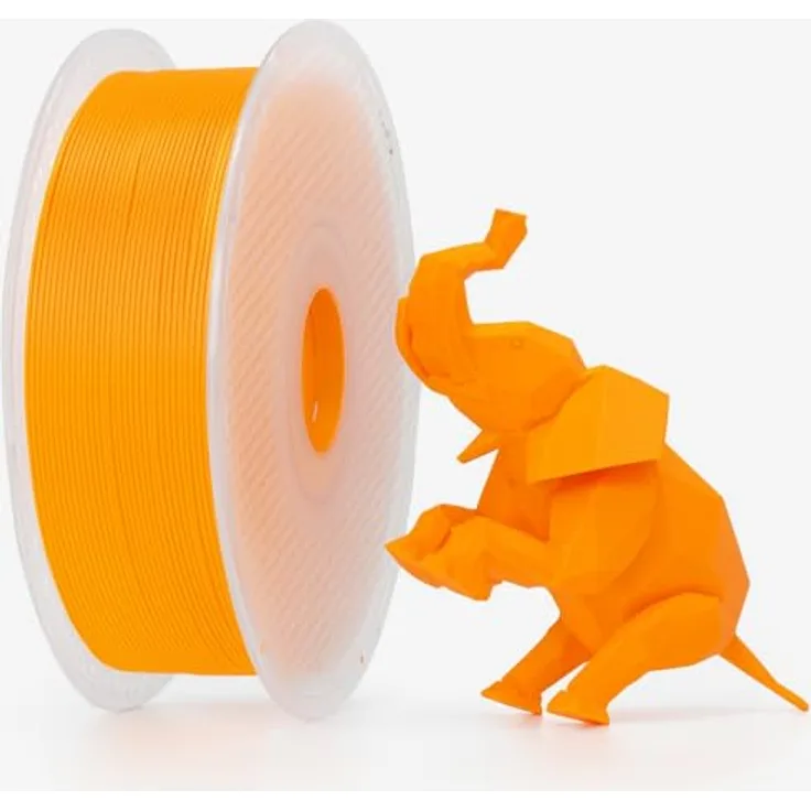 Bambu Lab PLA Basic Filament, Pumpkin Orange, 1,75 mm Durchmesser, biologisch abbaubar, glatte Oberfläche (mit Spule)