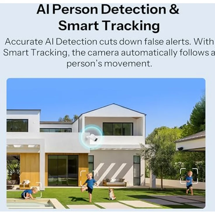 SONOFF CAM-B1P Outdoor-Überwachungskamera, 2K HD mit Farbnachtsicht, 180° Panoramaansicht, KI-Menschen­erkennung, IP65 wetterfest, Zwei-Wege-Audio, Smart-Home-kompatibel – Bild 5