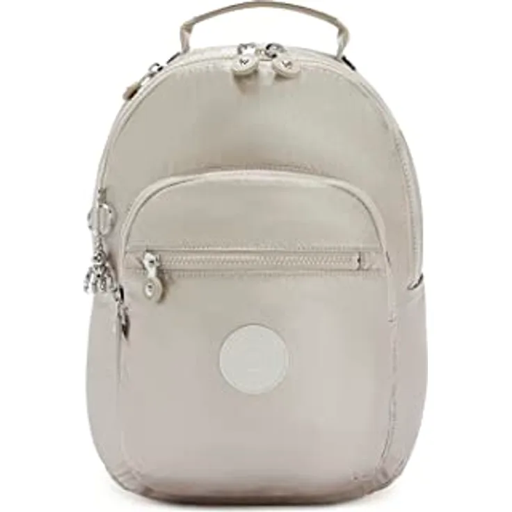 Kipling SEOUL S, Kleiner Rucksack mit Laptop-Schutz 13 Zoll, 35 cm, 14 L, 0.50 kg, METALLIC GLOW