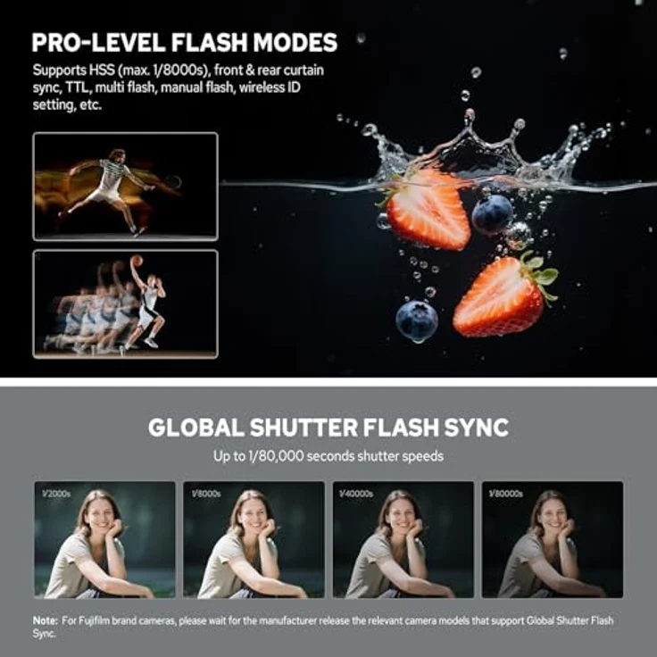 Godox V480 F, Blitzgerät mit Akku für Fujifilm, leistungsstarker Aufsteckblitz – Bild 5