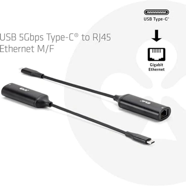 Club3d CLUB3D USB 5Gbps Type-C® to RJ45 Ethernet Adapter, Netzwerkzugang für Laptop und Tablet mit 5Gbps Bandbreite und umfassender Kompatibilität – Bild 7
