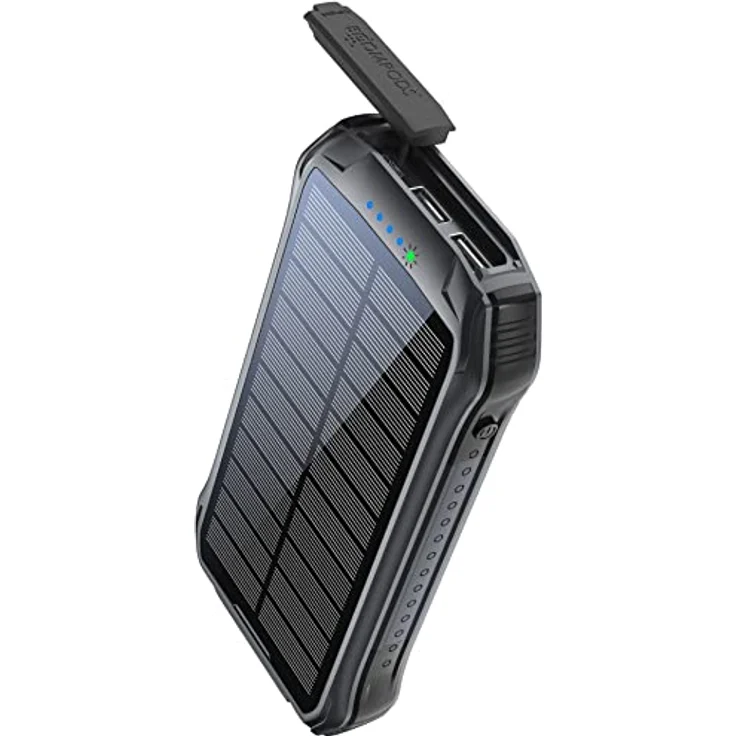 Boompods Neutron Solar Powerbank, 10.000 mAh, Schwarz – Bild 2