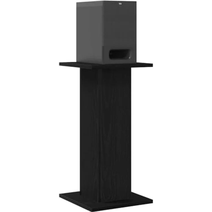 vidaXL Lautsprecherständer 2er Set, Schwarz in Eichen-Optik, 30 x 30 x 60 cm, modernes Möbel für Heimkino und Audio-Geräte – Bild 1