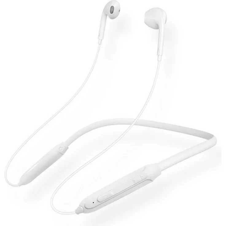 Dudao U5B Bluetooth-Kopfhörer, In-Ear mit Nackenbügel und magnetischen Ohrstöpseln, Weiß, kompatibel mit Siri und Google Assistant