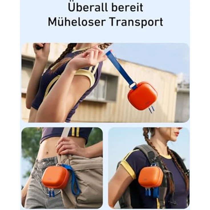 TELESIN Telesin DisAdv EVA Mini-Transporttasche für Sportkameras, hartes EVA-Case, orange – Bild 6