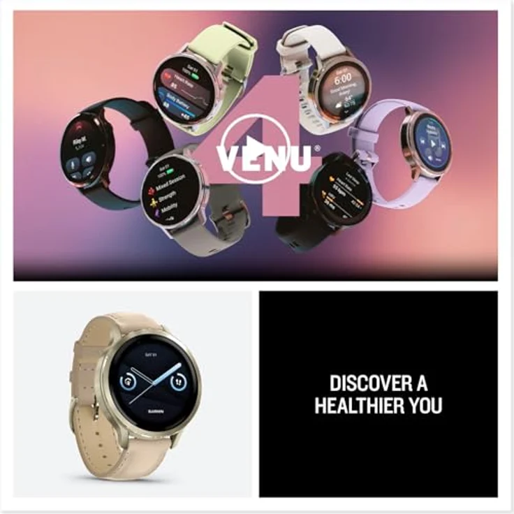 Garmin Venu 4, Smartwatch mit GPS, Fitness-Tracking und hochwertigen Display, Schwarz – Bild 8