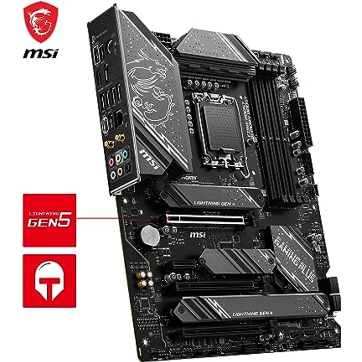 MSI Z790 GAMING PLUS WIFI Motherboard, ATX - Unterstützt Intel Core Prozessoren der 12. und 13. Generation, LGA 1700 - DDR5 Memory Boost 7200+MHz/OC, 1 x PCIe 5.0 x16, 4 x M.2 Gen4, 2.5G LAN, Wi-Fi 6E – Bild 5