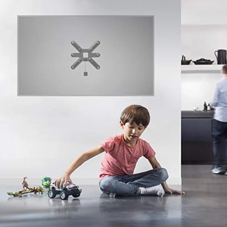 One For All TV-Wandhalterung - Schwenkbar 90°-Neigbar-Ausziehbare Fernseher Halterung - 4K OLED QLED LED Flachbildfernseher - 13 bis 43 Zoll - VESA 75x75 bis 200x200 –max. 25 kg – WM6242 – Bild 3