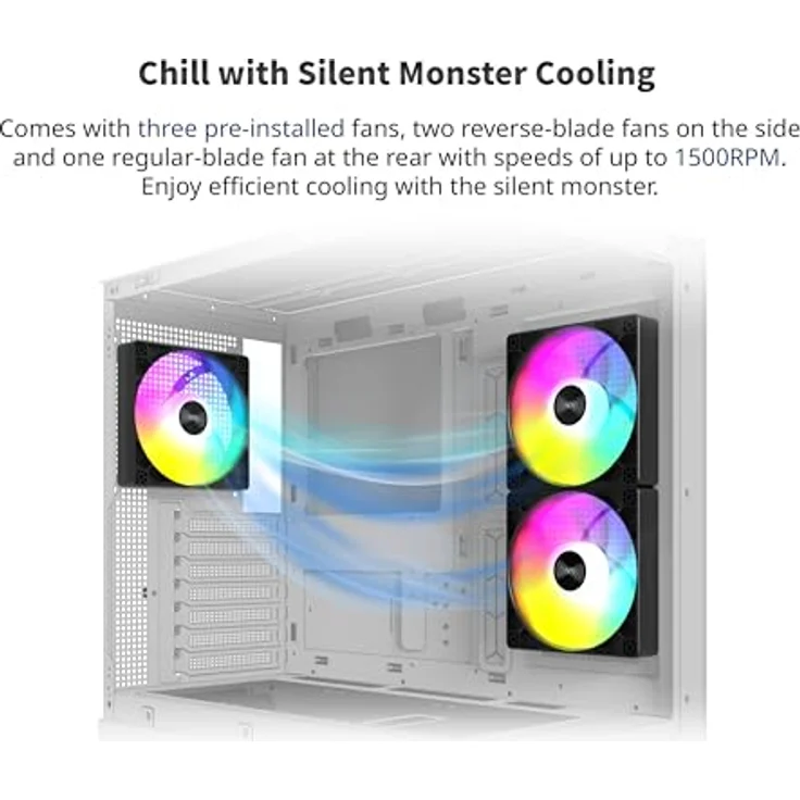 Montech XR Midi-Tower, Tempered Glass - schwarz - Luftiger Midi-Tower mit Mainboard-Support bis ATX – Bild 3