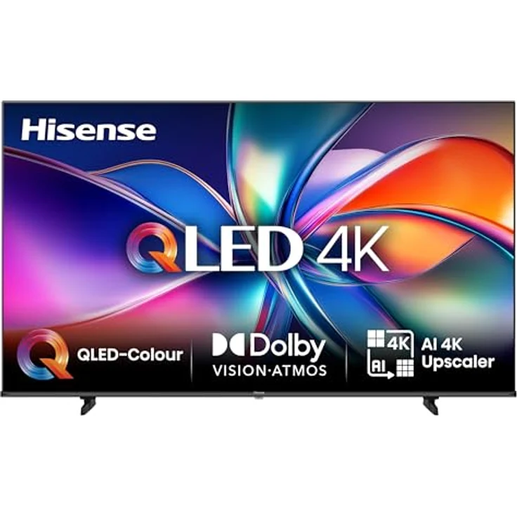 Hisense 55E7Q, 55 Zoll 4K UHD QLED Smart TV mit Dolby Vision Atmos, Game Mode Plus, AI 4K Upscaler und Sprachsteuerung [2025] – Bild 1