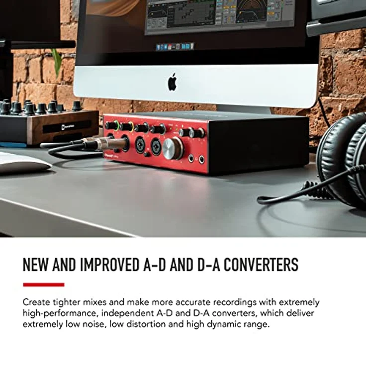 Focusrite Clarett+ 4Pre USB-Audio-Interface in Studioqualität für Musiker*innen – Hochwertige Aufnahmen über vier rausch- und verzerrungsarme Mikrofonvorverstärker für authentische Klangergebnisse – Bild 4