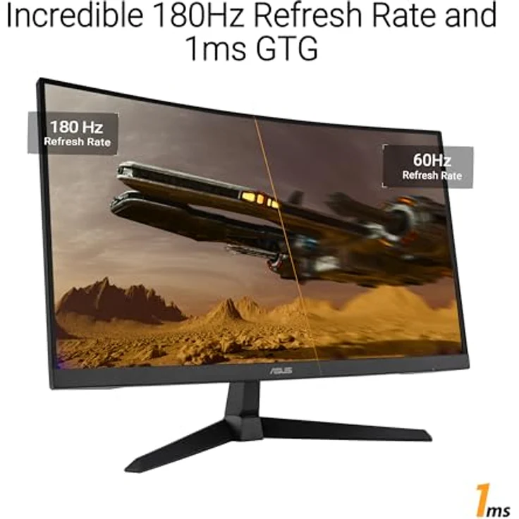 ASUS TUF Gaming VG27VQ3B - 27 Zoll Full HD Curved Monitor - 180 Hz, 1ms GtG, FreeSync, AdaptiveSync, ELMB Sync - Fast-VA Panel, 16:9, 1920x1080, DisplayPort, HDMI, Speaker – Bild 3
