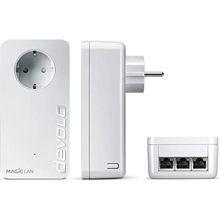 devolo Magic 2 LAN 2400 triple Single Adapter: Weltweit schnellster Powerline LAN-Adapter zur Erweiterung des Heimnetzwerks, ideal für Home Office (2400 Mbit-s, 3x Gigabit LAN-Anschlüsse, G.hn) – Bild 3