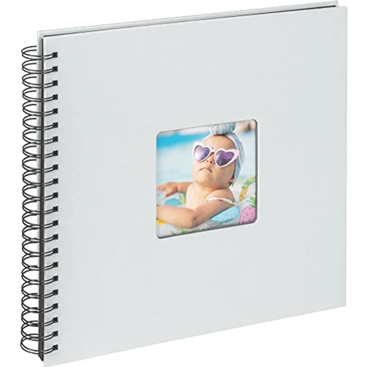 Walther Design Fotoalbum SA-110-BL, hellblau 30 x 30 cm Spiralalbum mit Cover-Ausstanzung – Bild 1