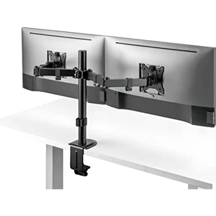 HALTERUNGSPROFI DUAL Tischhalterung Monitorhalterung 10-32" für 2X 9kg LED LCD Monitore VESA 75 100 Office-444 – Bild 3