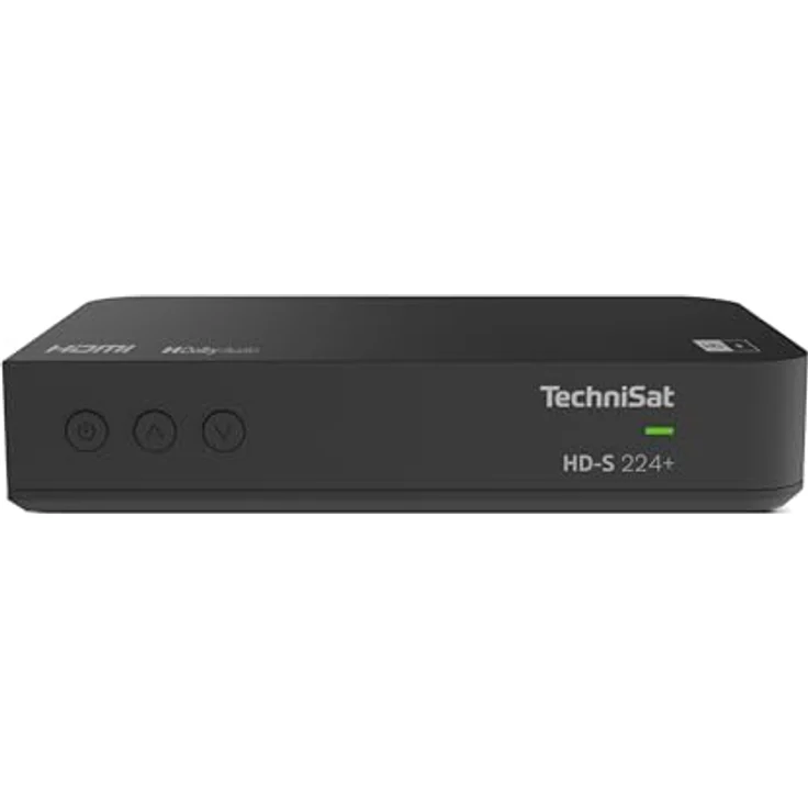 TechniSat HD-S 224+ - Kompakter HD-Satelliten Receiver mit HD+ Senderpaket für 6 Monate (DVB-S2, Timeshift-Funktion, HDTV, HDMI, USB Mediaplayer, 7-Tage EPG, 12 Voltbetrieb, Fernbedienung) in schwarz – Bild 1