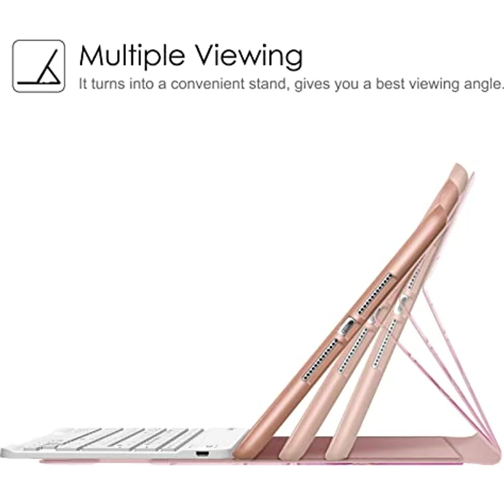Fintie Tastatur Hülle für iPad 10.2 Zoll (9/8/ 7 Generation - 2021/2020/2019), Marmor - Schutzhülle mit TPU Rückschale, Pencil Halter und magnetisch Abnehmbarer Tastatur mit QWERTZ Layout – Bild 5