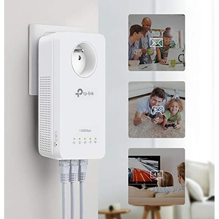TP-Link Powerline AV1300 Wi-Fi Kit V4, PowerLAN-Adapter mit bis zu 1200 Mbit/s – Bild 6