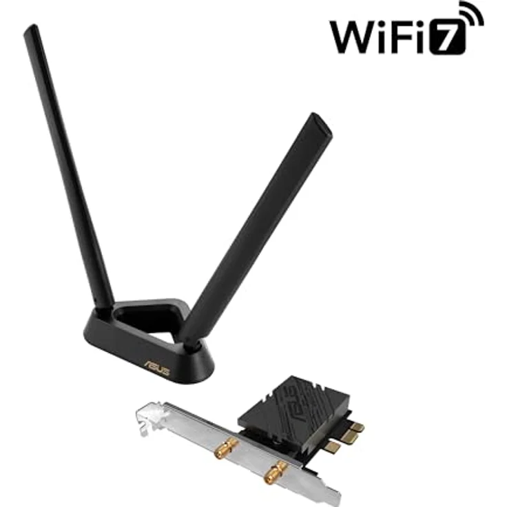 ASUS WLAN PCIe-Card Asus PCE-BE92BT (Mini PCI Express), Netzwerkkarte, Schwarz – Bild 2
