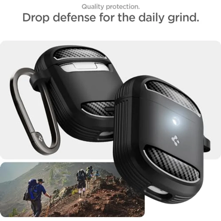 Spigen Rugged Armor Hülle Kompatibel mit Google Pixel Buds Pro 2 (2024) und Pixel Buds Pro 1 (2022) - Matt Schwarz – Bild 5