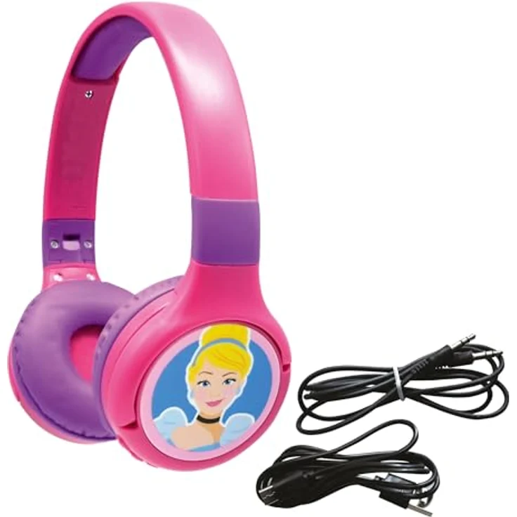 Lexibook Disney Prinzessin Kopfhörer für Kinder, faltbar, 2in1 Bluetooth mit Lautstärkebegrenzung, Frozen II Design – Bild 2