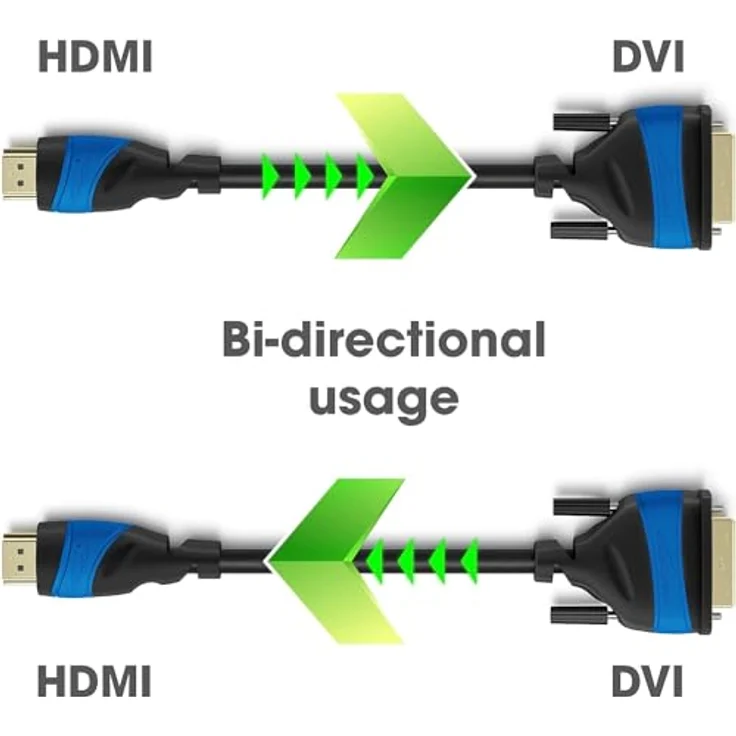 KabelDirekt - HDMI DVI 24+1 Adapterkabel - 0,5m - (DVI-D zu HDMI, 1080p Full HD 3D Highspeed) - TOP Series - Preisvergleich – Bild 4