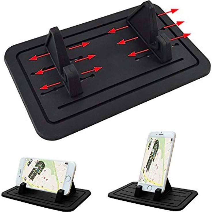 L&P A144 Universal Silikon Handyhalterung Antirutschmatte Auto Anti Rutsch Handy Matte Mehrzweck Haft Pad Haftpad Anti-Rutschmatte Handy Halterung Ständer für Smartphone wie iPhone 7 7 Plus 6s 6 5 4 Samsung Galaxy S7 S6 S5 S4 – Bild 3