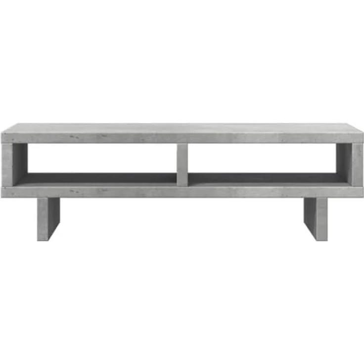 vidaXL Monitorständer, Betongrau, 2 Fächer, 50x27x15 cm, Holzwerkstoff, max. Belastbarkeit 25 kg – Bild 5