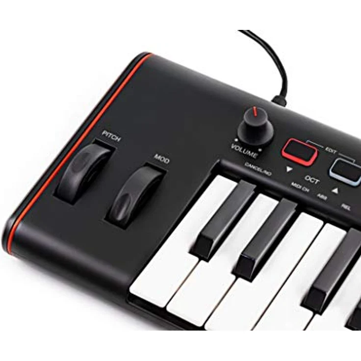 IK Multimedia iRig Keys 2 - Universell einsetzbares MIDI Keyboard für iOS, Android, MAC und PC, 37 anschlagdynamische Mini-Tasten, schwarz - Preisvergleich – Bild 6