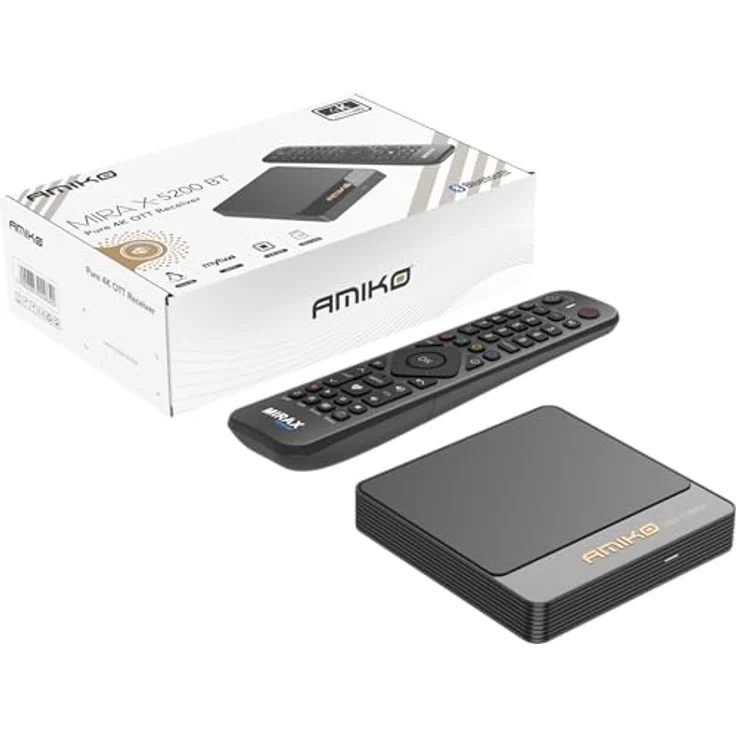 M@TEC Amiko Mira X-5200 BT, 4K Pure OTT Receiver mit Bluetooth Fernbedienung, 2GB DDR3, 8GB Flash, Dual Band WiFi – Bild 2