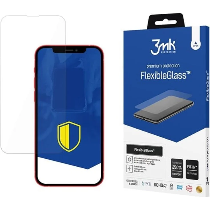 3mk FlexibleGlass, Tempered Glass für iPhone 13 Pro, hybrid flexi 7H, kratzfest und stoßsicher