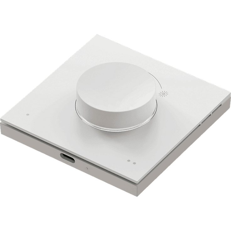 WIZ WiZ Dial Switch USB Schalter, kabelloser Lichtschalter mit dimmbarem Drehregler, Weiß